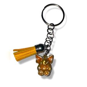 3 FOR $20 HANDCRAFTED Elephant Charm Orange/Yellow Tassel Keychain
